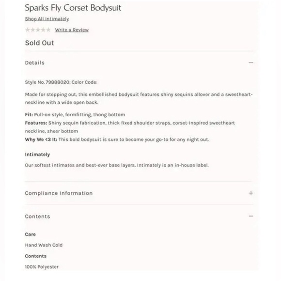 NWT Free People Intimately Sparks Fly Bodysuit - Picture 8 of 10